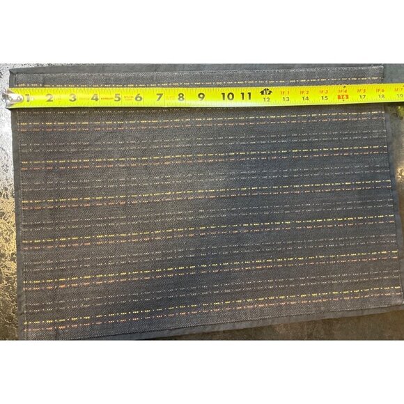 Black Textured Fabric Place Mats - Picture 4 of 5